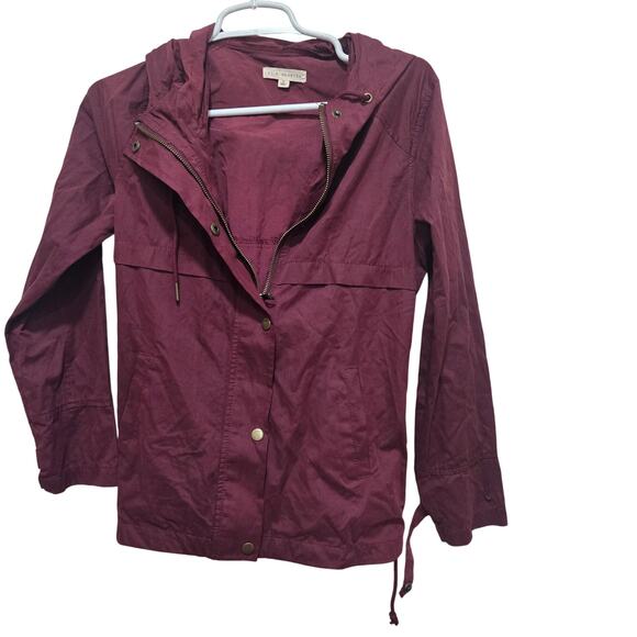 La Hearts Jackets & Blazers - LA Hearts Burgundy Utility Hooded Jacket Women’s Size S